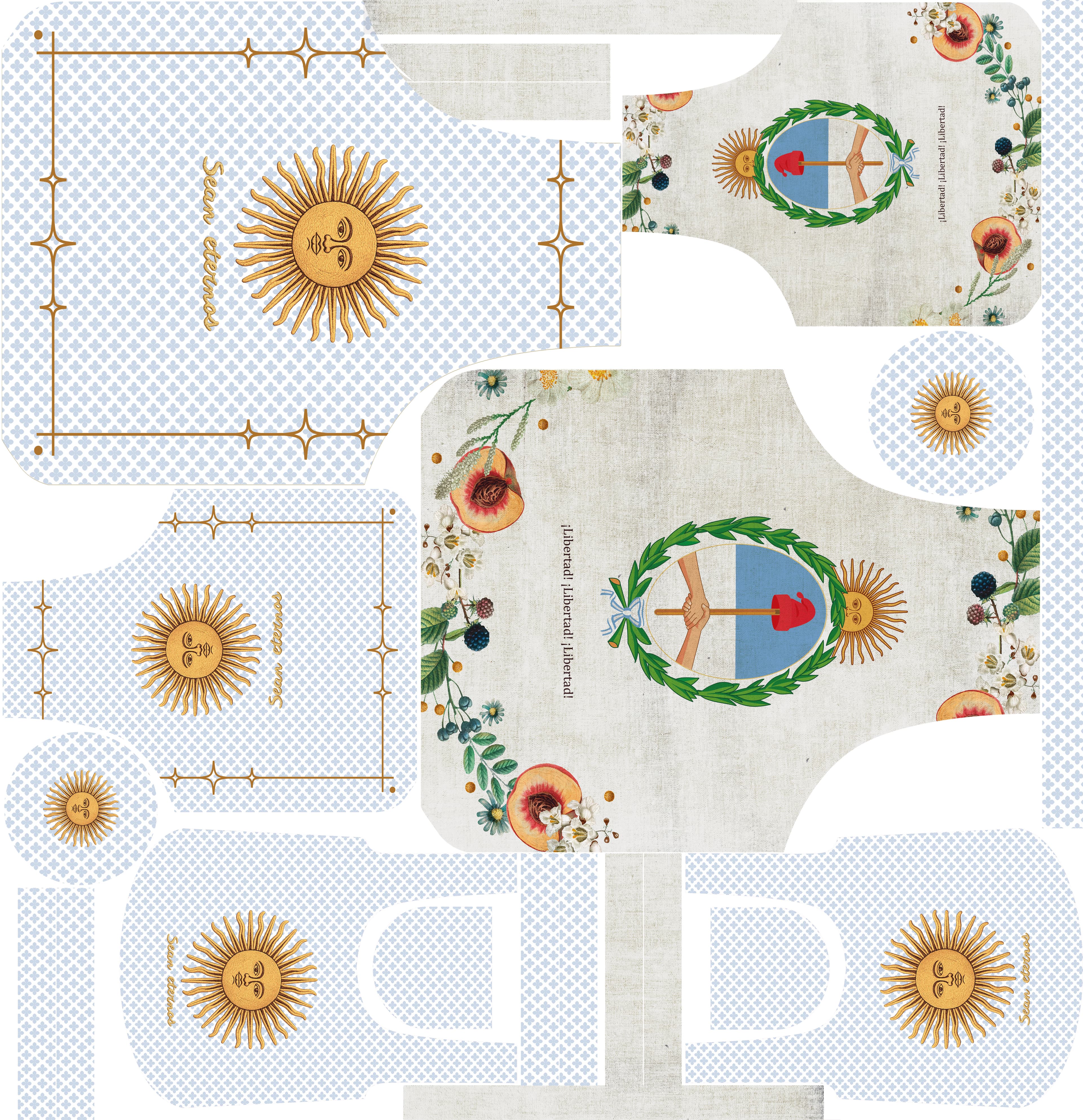 SETS PARA SUBLIMAR DELANTAL ARG